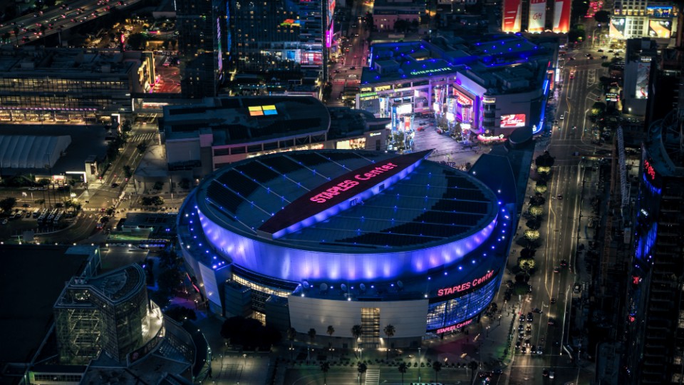 Staples Center Arena Aerial View